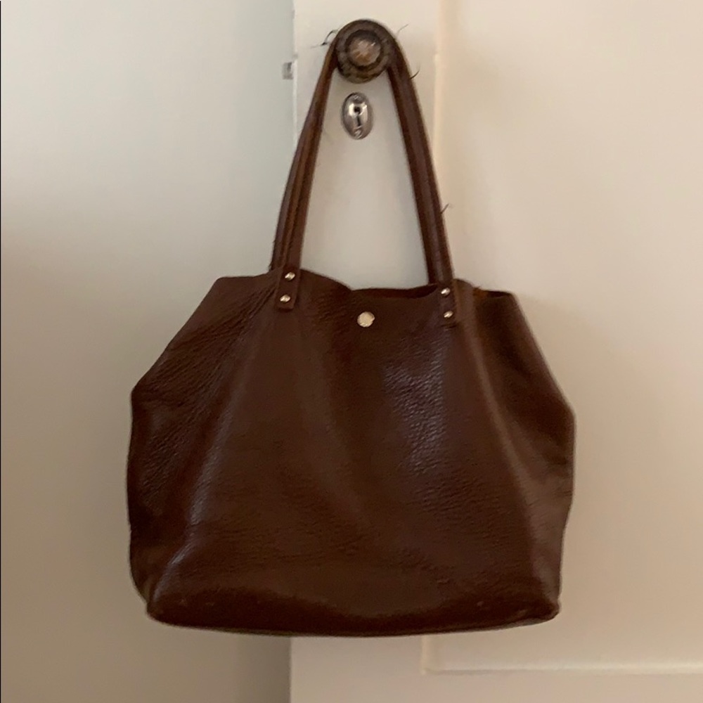 Monserat De Lucca brown leather tote bag